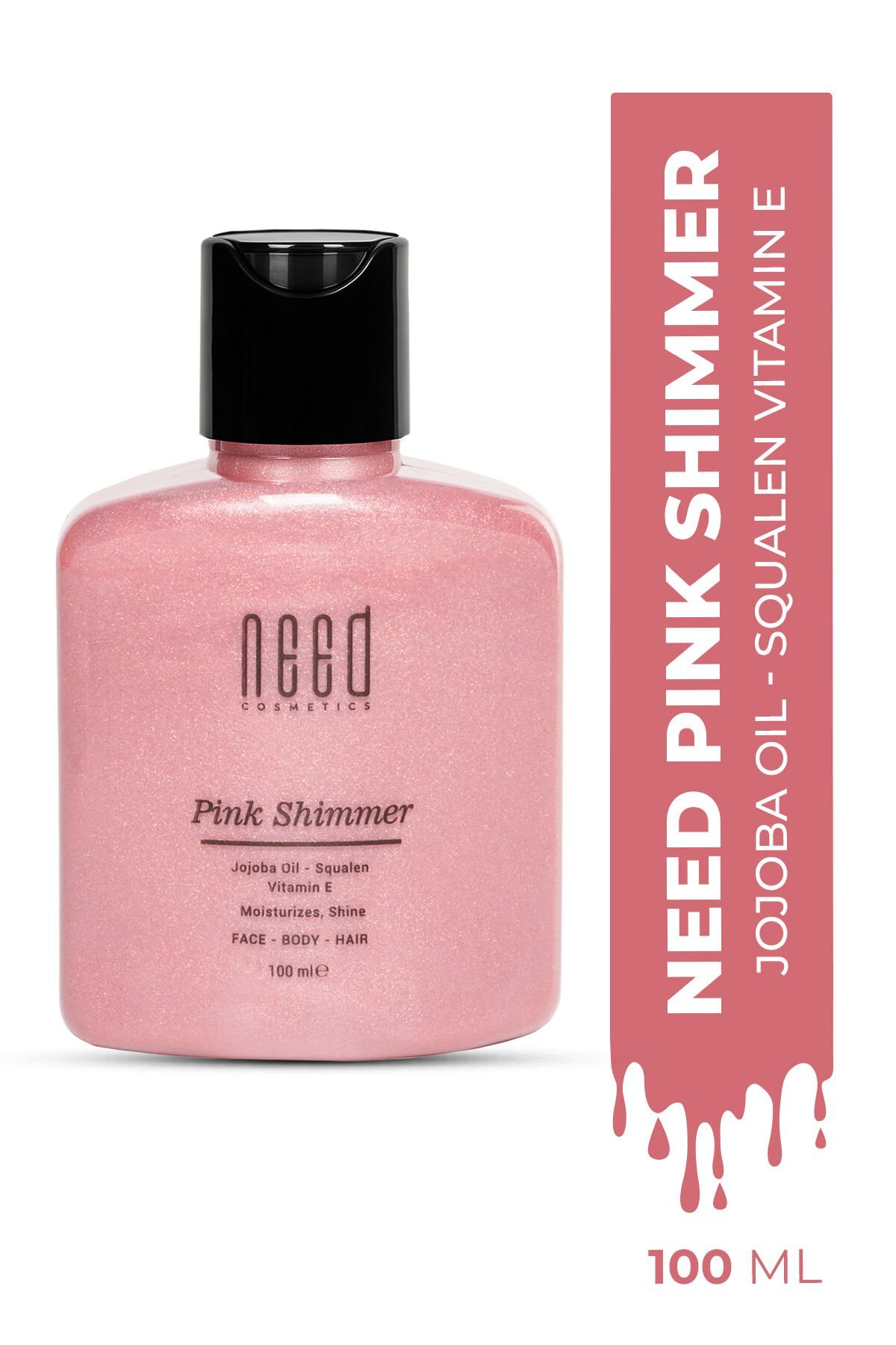 Pink Shimmer Işıltı Veren Saç Ve Vücut Yağı - 100 ml